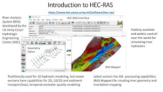 Introduction to 1D Hydraulic Modeling using HECRAS 110 [upl. by Allemap]