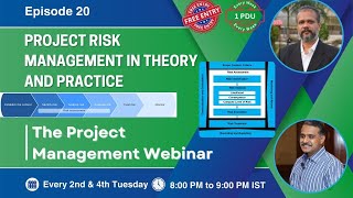 Project Risk management in Theory amp Practice – The Project Management Webinar  Episode20  pmwares [upl. by Steen459]