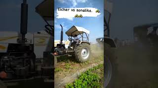 EICHER 485 vs Sonalika 745 di tochan eicher sonalika tochanking eichertractor farmer [upl. by Ahsietal]