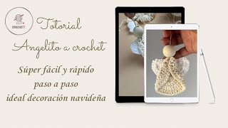 Angelito adorno navideño a crochet paso a paso [upl. by Kennan]