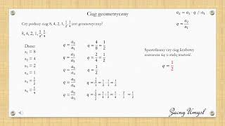 Czy podany ciąg jest geometryczny [upl. by Adnuhser]