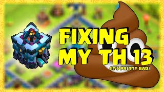 FIXING MY RUSHED TOWN HALL 13  Clash of Clans Shintaro Series Episode 1 [upl. by Cj]