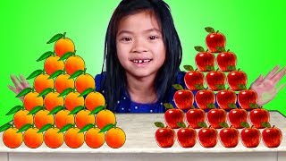 Emma Apples vs Oranges Pretend Play [upl. by Amsirak]