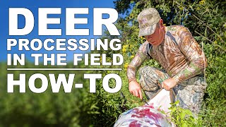 How to Process or Debone a Whitetail Deer in the Field [upl. by Bocaj236]