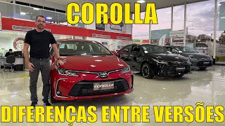 Toyota Corolla 2023  Diferenças entre as versões [upl. by Donnamarie]