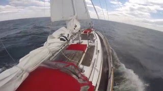 Sailing In A Gale Aboard A Hans Christian 33 [upl. by Boff495]