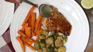 Honey Glazed Salmon Sheet Pan Dinner [upl. by Asquith]