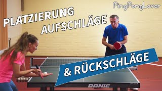 Platzierung Tischtennis Aufschlag amp Tipps für Rückschlag [upl. by Loomis369]