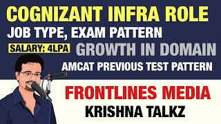 Cognizant Infra Role Job Domain  Previous Exam Pattern  Krishna Talkz [upl. by Normy]