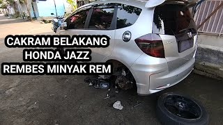 Perbaikan cakram belakang HONDA jazz rembes minyak rem [upl. by Kemp992]