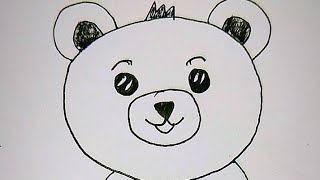 how to draw teddy beareasy teddy bear drawing step by stepeasy way to draw a teddy bear 🧸 like👍 [upl. by Kurr462]