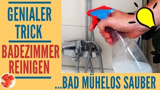 Genialer Trick Duschkabine amp Armaturen reinigen mit Hausmitteln  Dusche im Bad sauber machen [upl. by Stefanie]