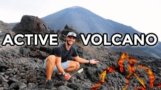 WE ROASTED MARSHMALLOWS ON A VOLCANO Volcan Pacaya Guatemala [upl. by Marius]