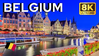 Beauty of Belgium  Explore Belgium in 8K  Breathtaking Landscapes Historic Cities Culture [upl. by Dnalram]