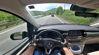 2022 MercedesBenz V 300 d 4MATIC  private lounge seats  POV test drive [upl. by Delcine]