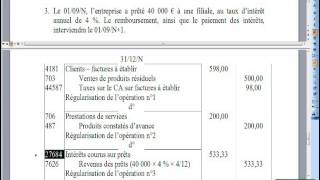 234 Régularisation des charges et des produits Application 2 [upl. by Mellette]