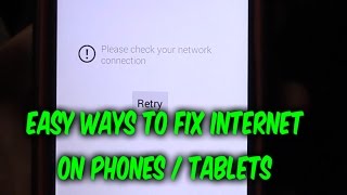 How to fix error quotplease check your network connectionquot phones tablets [upl. by Ydennek]