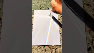 Using a prism to conduct a light dispersion experiment a rainbow appears Physics in life smal [upl. by Nylidam]