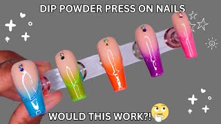 TESTING DIP POWDER PRESS ON NAILS [upl. by Nil]