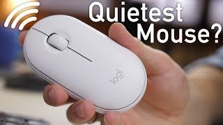 Logitech Pebble M350 Review  Quietest Mouse on the Market [upl. by Ellesij]