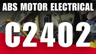 Test amp Fix C2402 ABS Motor Electrical Fault Code brake abs esp [upl. by Ahsii]