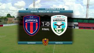 Jornada 2 Barinas vs Mérida Categoría Sub 13 [upl. by Lasko951]