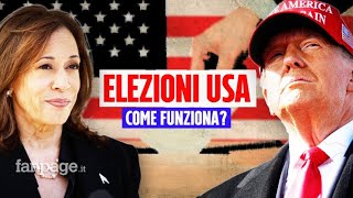 Elezioni USA 2024 come funziona il sistema elettorale americano e come si vota il Presidente [upl. by Halli622]