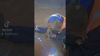 Stick welding 7024 jet rod how fypシ゚viral welding fyp welder arcwelding stickwelding weld [upl. by Erodisi282]