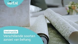 Verschillende soorten aanzet van behang  Behang instructies  Verfnl [upl. by Renelle]