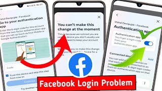 Facebook Id login kaise kare🥹 2fa problem 2024 You cant make this change at the moment problem fix [upl. by Ira]