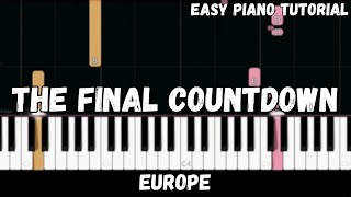 Europe  The Final Countdown Easy Piano Tutorial [upl. by Anisah]