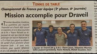 Tennis de Table  Draveil TT  Cabourg TT  Nationale 3 [upl. by Edals]