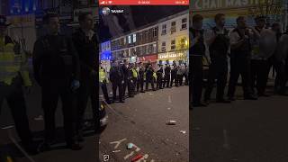 Police blocking road in Southall Broadway on Eid eidmubarak [upl. by Anyek]