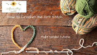 How to crochet the grit stitch [upl. by Nanon]