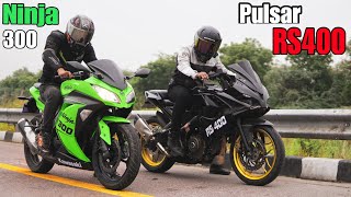 Ninja 300 VS Pulsar RS400  Twin vs Single Cylinder  The Reason RS400 was Born 🔥 [upl. by Llenrrad]