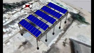 Solar Plant design  3d Model Sketch up  Shadow Analysis of Solar Plant [upl. by Renaldo]