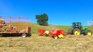 Raking and Baling Dry Hay [upl. by Secor]