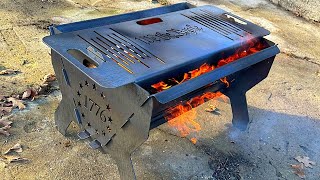 The Ultimate Portable Fire Pit Its Also a Wood Fire Grill [upl. by Adnohryt]