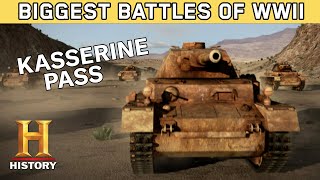 US amp Germany Clash at Kasserine Pass  Biggest Battles of WWII  History [upl. by Anin]