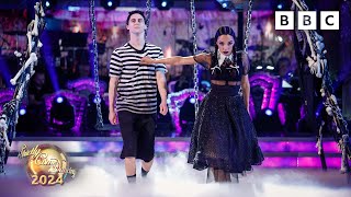 Jamie Borthwick amp Michelle Tsiakkas American Smooth to The Addams Family Theme ✨ BBC Strictly 2024 [upl. by Nylodnew]