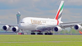 37 BIG PLANES TAKING OFF amp LANDING  6x B747 A380 B777 A350  Amsterdam Schiphol Spotting [upl. by Mcilroy]