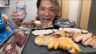 【肉刺し】肉刺し盛り合わせで晩酌をしてぶっ飛んでしまう33歳の年子パパ【モッパン】 [upl. by Erny]