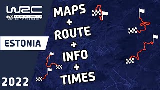 WRC Rally Estonia 2022  Maps  Route  Stage Info  Times [upl. by Edrea511]