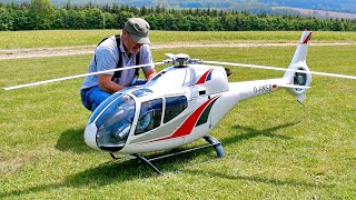 HUGE RC EUROCOPTER EC120 B COLIBRI  SCALE MODEL TURBINE HELICOPTER  FLIGHT DEMONSTRATION [upl. by Galloway]