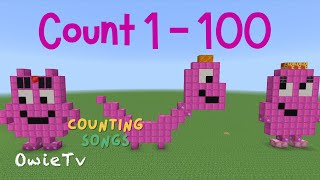 Count to 100 Song  Counting Songs for Kids  Minecraft Numberblocks Counting Songs [upl. by Bouchard]