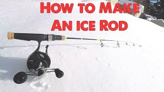 How To Make an Ice Fishing  Jig Rod Complete Tutorial [upl. by Ahtan]