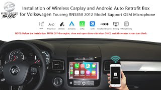 kSmart auto Wireless Carplay amp Android Auto Retrofit Box for Volkswagen Touareg RNS850 2012 Model [upl. by Shama]