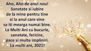 Aho Aho de anul nou La multi ani 2021  Felicitare muzicala cu urare de anul nou [upl. by Aihsinat]