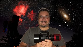 Connecting a DSLR Lens to an Astrophotography Camera  on a Celestron 6SE with a Wedge [upl. by Quillon]