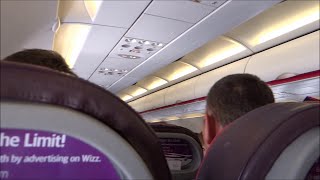 TURBULENCE ON BOARD Wizz Air Airbus A320232 HALWE [upl. by Eilatam]